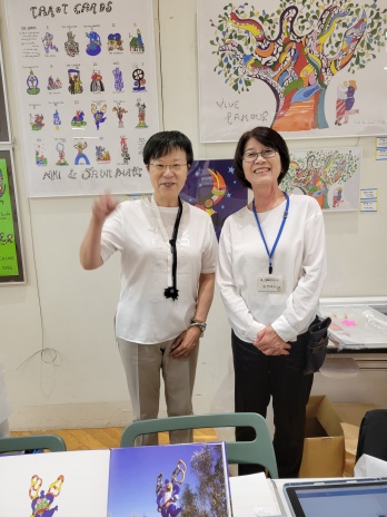 荻原くるみさんと萩原なつ子の記念写真