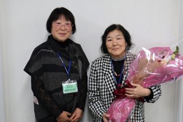 田中さんとボランティアの会会長の小川さん