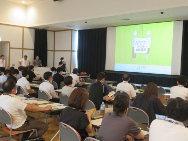 企業に対する防災出前講座の様子