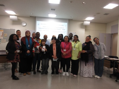 Group photos with the lecturers in Sapporo City