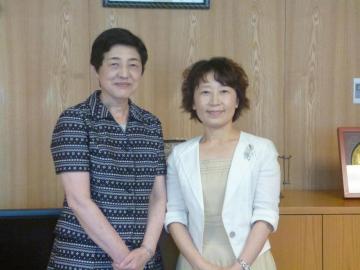A meeting with Ms. Utsumi, NWEC President